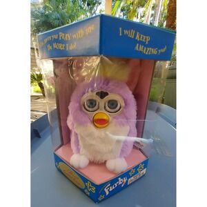 Tiger Electronics Furby Special Limited Edition Lavender White Easter Toy 70-884